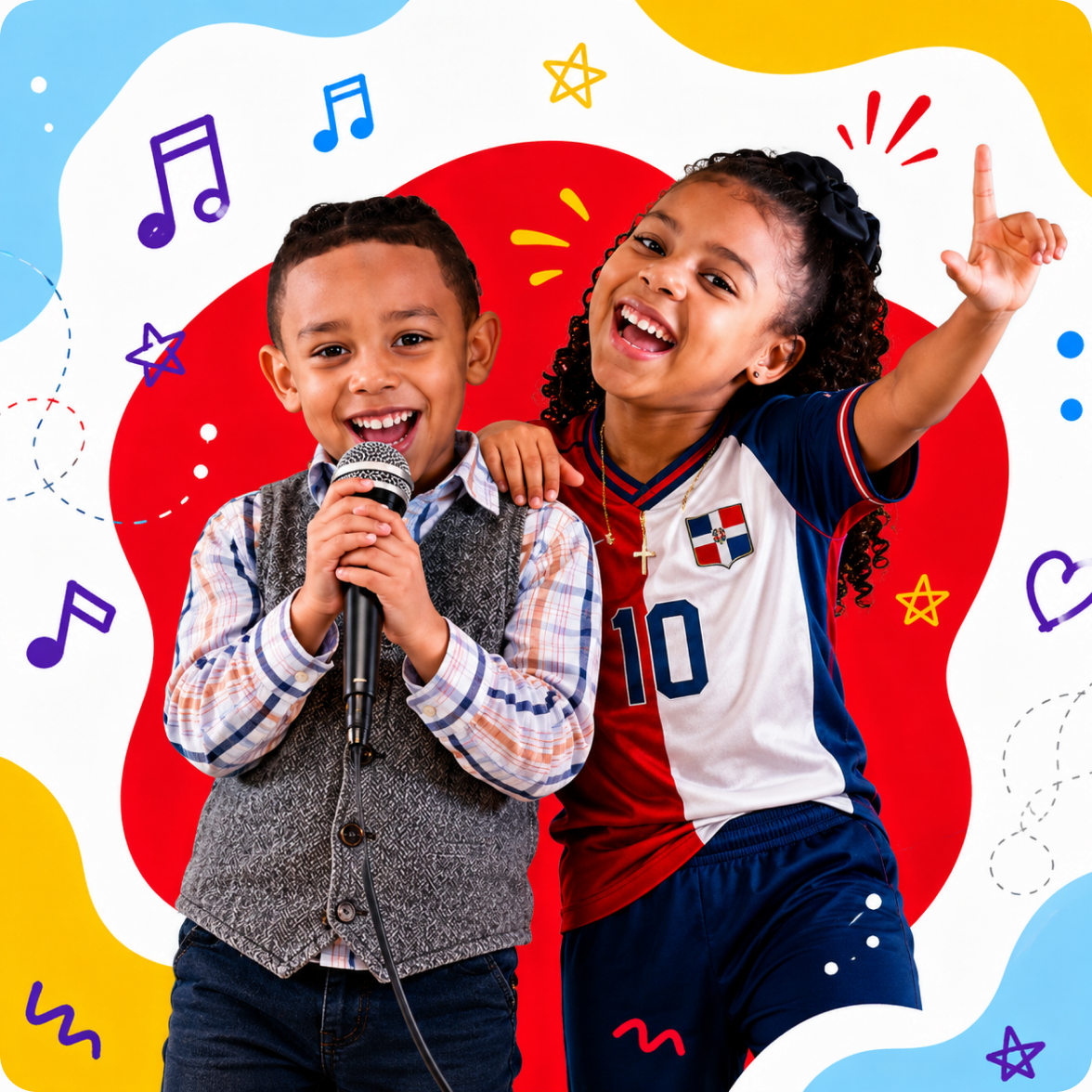 Nylah y Allyn, presentadores del show infantil